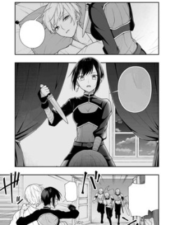 The king is about to be assassinated by an assassin, whilst the guards come in to rescue.